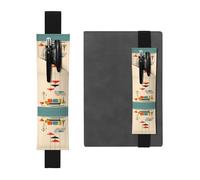 WXWJSHMGC Mid Century Modern Prints Print 2pcs Adjustable Elastic Band Pen Holder Pu Leather Pen Sleeve Pouch for Hardcover Journals, Notebooks for Back to School Gift