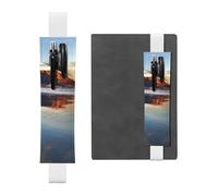 WXWJSHMGC Mountain at Sunrise Print 2pcs Adjustable Elastic Band Pen Holder Pu Leather Pen Sleeve Pouch for Hardcover Journals, Notebooks for Back to School Gift