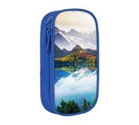 WXWJSHMGC Mountain View Sunny Day Nature Print Large Capacity Double Layer Pencil Case with Zipper – Durable Fabric School Pouch for Pens,– Ideal for Students