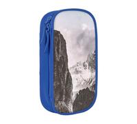 WXWJSHMGC Mountains Clouds Print Large Capacity Double Layer Pencil Case with Zipper - Durable Fabric School Pouch for Pens,- Ideal for Students