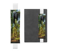 WXWJSHMGC Nature Cedar Print 2pcs Adjustable Elastic Band Pen Holder Pu Leather Pen Sleeve Pouch for Hardcover Journals, Notebooks for Back to School Gift