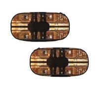 WXWJSHMGC New York Manhattan Bridge Night Print Pencil Bag Large Pouch Bag with 3 Compartments Pen Case Card Coin Holder for Boys Girls School Stationery