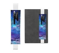 WXWJSHMGC Northern Lights Print 2pcs Adjustable Elastic Band Pen Holder Pu Leather Pen Sleeve Pouch for Hardcover Journals, Notebooks for Back to School Gift
