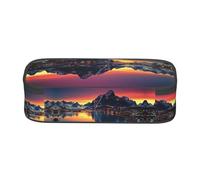 WXWJSHMGC Norway Islands Print Pencil Case - Cute Pencil Case with Zip Closure Large Pencil Box for Student