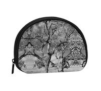 WXWJSHMGC Oak Plants Print Coin Purse Mini Wallet for Women Girls Personality Small Coin Pouch Shell Storage Bag Clutch Wallets, One Size, Casual