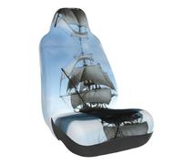 WXWJSHMGC Old Sailing Ship Print Universal Auto Car Front Seat Covers Bucket Seats Auto Interior Accessories Protector Fit For Most Car(1pcs)