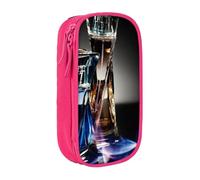 WXWJSHMGC Perfume Bottle Print Large Capacity Double Layer Pencil Case with Zipper â€“ Durable Fabric School Pouch for Pens,â€“ Ideal for Students