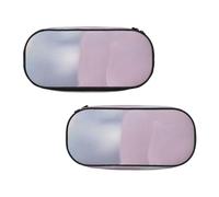 WXWJSHMGC Pinkish Flowers Print Pencil Bag Large Pouch Bag with 3 Compartments Pen Case Card Coin Holder for Boys Girls School Stationery