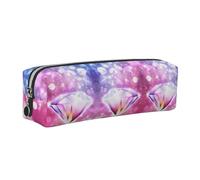 WXWJSHMGC Pretty Diamond Print Leather Pencil Case Simple,with Metallic Zipper Pocket,Storage Pouch for Girls Boys Student College Middle School