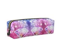 WXWJSHMGC Pretty Diamond Print Leather Pencil Case Simple,with Metallic Zipper Pocket,Storage Pouch for Girls Boys Student College Middle School