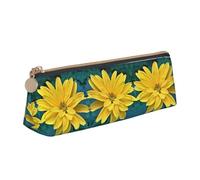 WXWJSHMGC Pretty Flower Print Leather Pencil Case,Fountain Pen Case,Personalised Portable Big Capacity Study Pencil Case for Secondary School Girls Boys
