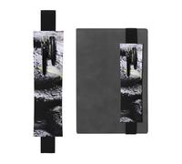 WXWJSHMGC Rain Drops Over Rock Print 2pcs Adjustable Elastic Band Pen Holder Pu Leather Pen Sleeve Pouch for Hardcover Journals, Notebooks for Back to School Gift