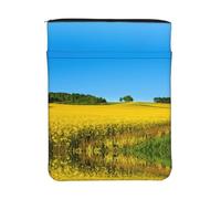 WXWJSHMGC Rape Flower Field Print Book Cover with Zipper,Waterproof Book Sleeve Pouch with Front Pocket, Book Protector for Paperbacks,Multifunctional Storage Bag for Hardcovers