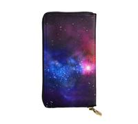 WXWJSHMGC Red Blue Galaxy Print Fashion Long Wallet Shopping Clutch Purse Pu Leather Handbags for Ladies,Men's Wallets