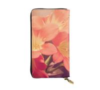 WXWJSHMGC Red Flower Petals Print Fashion Long Wallet Shopping Clutch Purse Pu Leather Handbags for Ladies,Men's Wallets