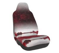 WXWJSHMGC Red Landscape Print Universal Auto Car Front Seat Covers Bucket Seats Auto Interior Accessories Protector Fit For Most Car(1pcs)