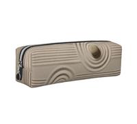 WXWJSHMGC Rocks Over A Rippled Print Leather Pencil Case Simple,with Metallic Zipper Pocket,Storage Pouch for Girls Boys Student College Middle School