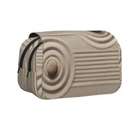 WXWJSHMGC Rocks Over A Rippled Print Pen Case Bag - Portable Double Layer Storage Pencil Bag for Child, Girls, Boys and Adults