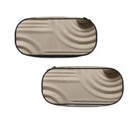 WXWJSHMGC Rocks Over A Rippled Print Pencil Bag Large Pouch Bag with 3 Compartments Pen Case Card Coin Holder for Boys Girls School Stationery