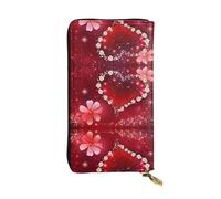 WXWJSHMGC Romantic Heart Print Fashion Long Wallet Shopping Clutch Purse Pu Leather Handbags for Ladies,Men's Wallets