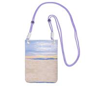WXWJSHMGC Romantic White Sand Landscape Print Mini Crossbody Phone Bag - Ladies Purse for Mobile and Smart Phones