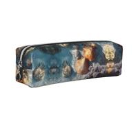 WXWJSHMGC Sand Shells and Corals Print Leather Pencil Case Simple,with Metallic Zipper Pocket,Storage Pouch for Girls Boys Student College Middle School