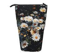 WXWJSHMGC Scattered Daisy Print Pencil Telescopic Case Versatile Storage Bag,Office, and Adult Storage Box Gifts
