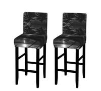 WXWJSHMGC Sea And Tree In The Night Print Bar Stool Covers Stretch Counter Height Chairs Covers