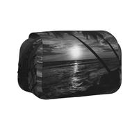 WXWJSHMGC Sea and Tree in The Night Print Pen Case Bag - Portable Double Layer Storage Pencil Bag for Child, Girls, Boys and Adults