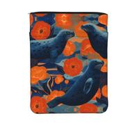 WXWJSHMGC Sea Lions Print Book Cover with Zipper,Waterproof Book Sleeve Pouch with Front Pocket, Book Protector for Paperbacks,Multifunctional Storage Bag for Hardcovers