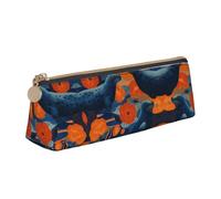 WXWJSHMGC Sea Lions Print Leather Pencil Case,Fountain Pen Case,Personalised Portable Big Capacity Study Pencil Case for Secondary School Girls Boys