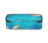 WXWJSHMGC Sea Pearl Print Pencil Case - Cute Pencil Case with Zip Closure Large Pencil Box for Student