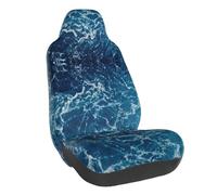 WXWJSHMGC Sea Seen From The Top Print Universal Auto Car Front Seat Covers Bucket Seats Auto Interior Accessories Protector Fit For Most Car(1pcs)