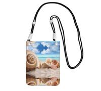 WXWJSHMGC Seashells By The Seashore Print Mini Crossbody Phone Bag - Ladies Purse for Mobile and Smart Phones