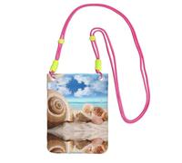 WXWJSHMGC Seashells By The Seashore Print Mini Crossbody Phone Bag - Ladies Purse for Mobile and Smart Phones