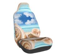 WXWJSHMGC Seashells By The Seashore Print Universal Auto Car Front Seat Covers Bucket Seats Auto Interior Accessories Protector Fit For Most Car(1pcs)