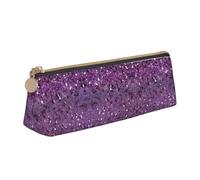WXWJSHMGC Sequin Pattern Print Leather Pencil Case,Fountain Pen Case,Personalised Portable Big Capacity Study Pencil Case for Secondary School Girls Boys