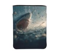 WXWJSHMGC Sharks Open Their Big Mouths Print Book Cover with Zipper,Waterproof Book Sleeve Pouch with Front Pocket, Book Protector for Paperbacks,Multifunctional Storage Bag for Hardcovers