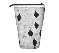 WXWJSHMGC Snake Skin Black and White Print Pencil Telescopic Case Versatile Storage Bag,Office, and Adult Storage Box Gifts