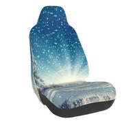 WXWJSHMGC Snow Pine Tree Christmas Print Universal Auto Car Front Seat Covers Bucket Seats Auto Interior Accessories Protector Fit For Most Car(1pcs)