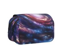 WXWJSHMGC Space Spiral Cosmic Energy Print Pen Case Bag - Portable Double Layer Storage Pencil Bag for Child, Girls, Boys and Adults