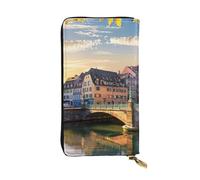 WXWJSHMGC Strasbourg Sundown Print Fashion Long Wallet Shopping Clutch Purse Pu Leather Handbags for Ladies,Men's Wallets