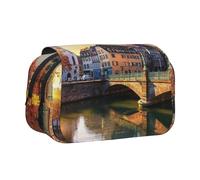 WXWJSHMGC Strasbourg Sundown Print Pen Case Bag - Portable Double Layer Storage Pencil Bag for Child, Girls, Boys and Adults