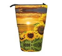 WXWJSHMGC Sunflower Field Print Pencil Telescopic Case Versatile Storage Bag,Office, and Adult Storage Box Gifts