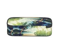 WXWJSHMGC Sunset On The Beach Print Pencil Case - Cute Pencil Case with Zip Closure Large Pencil Box for Student