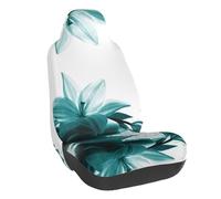 WXWJSHMGC Teal Lily Print Universal Auto Car Front Seat Covers Bucket Seats Auto Interior Accessories Protector Fit For Most Car(1pcs)