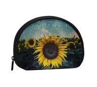 WXWJSHMGC The Most Beautiful Sunflower Print Coin Purse Mini Wallet for Women Girls Personality Small Coin Pouch Shell Storage Bag Clutch Wallets, One Size, Casual