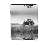 WXWJSHMGC Tractor Agriculture Tranquil Print Book Cover with Zipper,Waterproof Book Sleeve Pouch with Front Pocket, Book Protector for Paperbacks,Multifunctional Storage Bag for Hardcovers