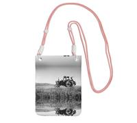 WXWJSHMGC Tractor Agriculture Tranquil Print Mini Crossbody Phone Bag - Ladies Purse for Mobile and Smart Phones