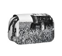 WXWJSHMGC Tractor Agriculture Tranquil Print Pen Case Bag - Portable Double Layer Storage Pencil Bag for Child, Girls, Boys and Adults